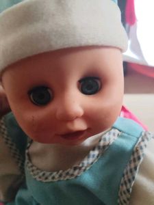 Cute Baby Doll in Blue Outfit