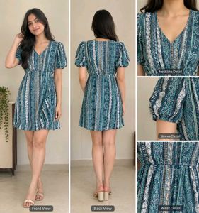 Boho Print Wrap Dress
