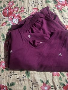 Elegant maroon coord set