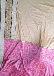 Elegant Saree with Gold Border
