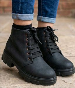 Stylish Black Combat Boots