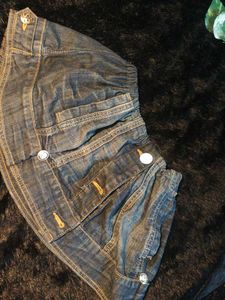 mini denim skirt