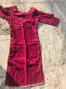 Maroon Cotton Kurta
