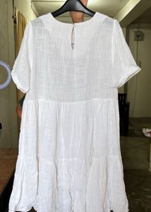 White Tiered Mini Dress
