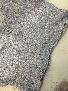 Cute Floral Smocked Crop Top