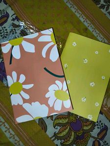 asthetic flower notebooks (set of two)