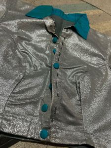 Sparkly Silver Sleeveless Blouse