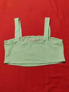 Mint Green Textured Crop Top – SHEIN, Size M