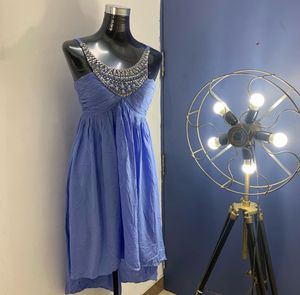 FOREVER NEW Stunning Blue Embellished Party Dress