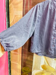 Stylish Textured Button-Up Top