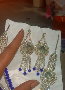 Elegant Blue Bead Jewelry Set