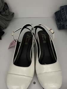 Chic White Slingback Heels size 38