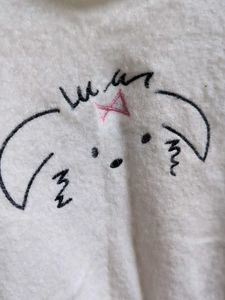 Cute Fluffy White Tank Top