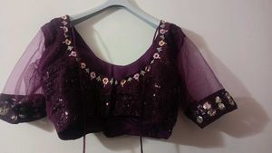 Purple Sequin Lehenga