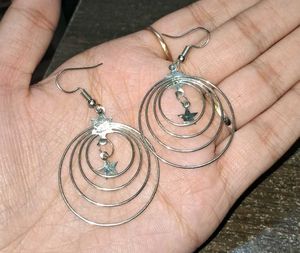 Chic Hoop and Bead Drop Earrings