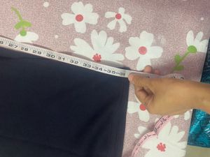 Comfy Black straight side slit long skirt