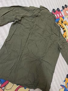 Olive Green Collared Button-Up Shirt