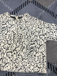 white abd black cheetah print sweatshirt