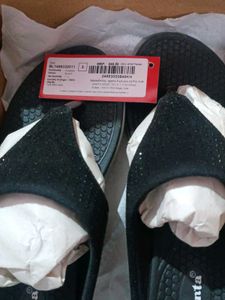 Ajanta Black Comfort Slippers
