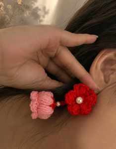 Crochet Flower jumka🎀✨