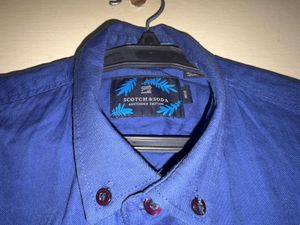 Men's Royal Blue Button-Down Shirt