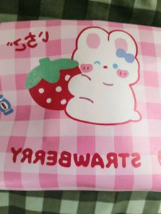 SALE ❗Kawaii Pink Strawberry spacious Bunny Pouch