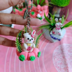 Bunny Keychain/bag charms- Adorable Accessory!