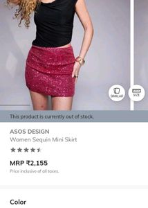 Sparkling Pink Sequin Mini Skirt