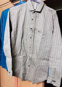 250 each Men's Solid Blue Full Sleeve Shirt