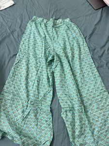 Beautiful Blue &amp; Brown Patterned Palazzo Pants