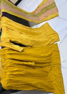 real work desighner Yellow plazo set