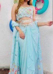 Stunning Sky Blue Lehenga Choli