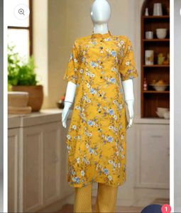 Floral Printed Kurti with Pants