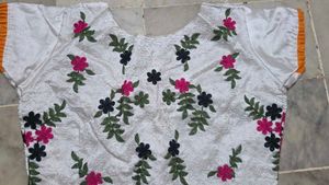 Embroidered Blouse with Floral Design