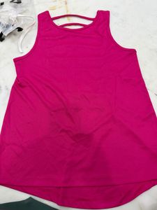 Shein Hot Pink Strappy Back Tank Top