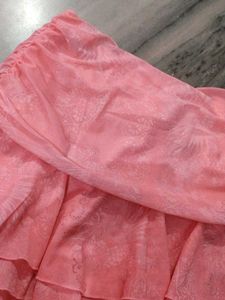 Cute Pink Ruffled Mini Skirt