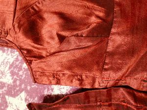 Red Silk Sari Blouse