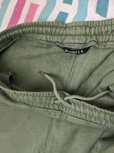 Olive Green Casual Pants