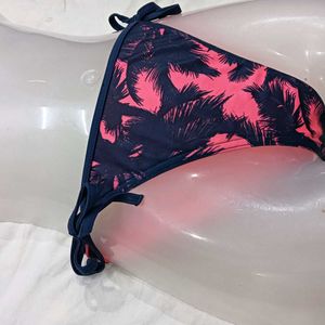 Pink &amp; Navy Palm⭐ Tree Bikini Bottoms