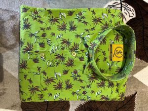 Men's Green Floral Print Shirt