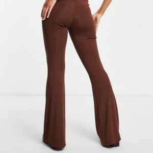 H&amp;M Brown Flare Leggings Trousers Lower