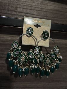 Emerald Green Fashion Earrings