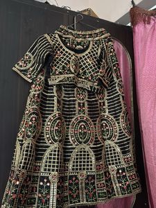 Embroidered Black Lehenga Choli
