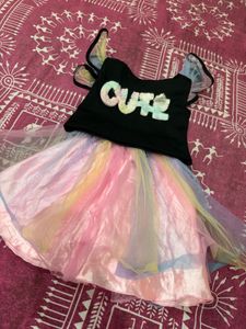 Cute Rainbow Tutu Set