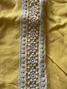 Yellow Embroidered Kurta Top