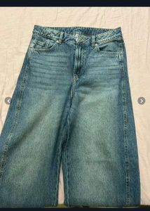 H&amp;M wide leg barrel jeans