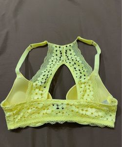 Yellow Lace Back Bra