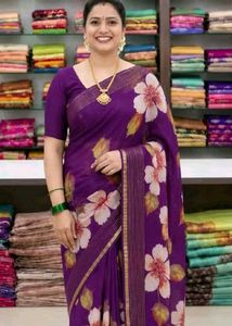 Beautiful Floral Print Saree