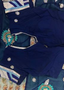 Designer Silk Saree with Embellishments