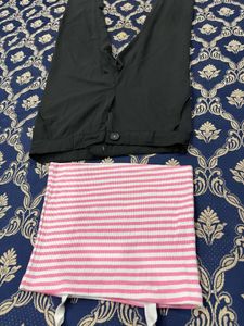 Classic Black Trousers and crop top combo